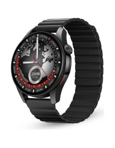 Ksix Horizon Noir avec écran AMOLED rond et bracelet noir