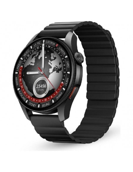 Ksix Horizon Noir avec écran AMOLED rond et bracelet noir Ksix Horizon Noir avec écran AMOLED rond et bracelet noir