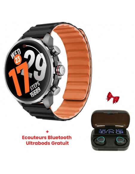 Kieslect Calling Watch Kr 3 Noir avec écran AMOLED lumineux Kieslect Calling Watch Kr 3 Noir avec écran AMOLED lumineux