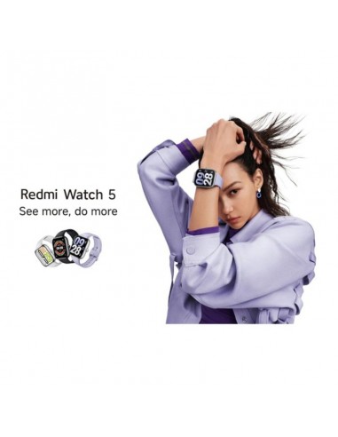 Redmi Watch 5 Lavender Purple et son bracelet violet élégant Redmi Watch 5 Lavender Purple et son bracelet violet élégant