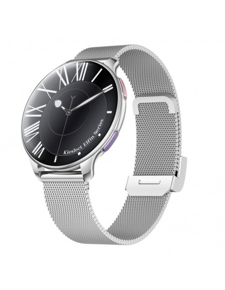 Kieslect Lady Watch Elfin Silver portée au quotidien par femme Smartwatch femme silver affichant fréquence cardiaque sommeil et Kieslect Lady Watch Elfin Silver portée au quotidien par femme Smartwatch femme silver affichant fréquence cardiaque sommeil et