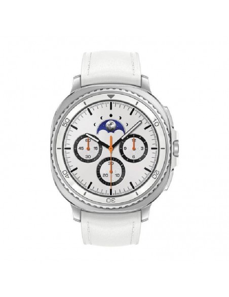 Galaxy Watch 8 Classic 46mm blanche avec bracelet en cuir Galaxy Watch 8 Classic 46mm blanche avec bracelet en cuir