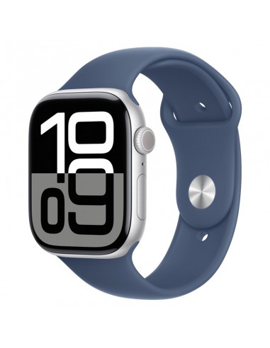 Apple Watch Series 10 MWWM3QF/A argent avec bracelet Denim Apple Watch Series 10 MWWM3QF/A argent avec bracelet Denim
