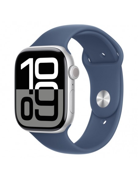 Apple Watch Series 10 MWWM3QF/A argent avec bracelet Denim Apple Watch Series 10 MWWM3QF/A argent avec bracelet Denim