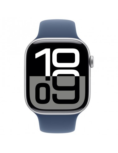 Montre connectée Apple 46mm aluminium argent vue de face Montre connectée Apple 46mm aluminium argent vue de face