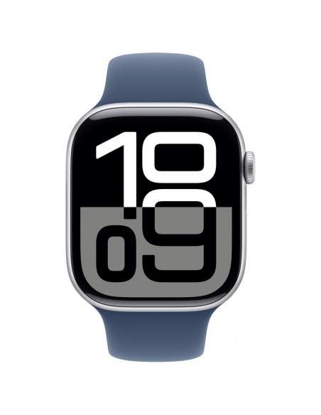 Montre connectée Apple 46mm aluminium argent vue de face Montre connectée Apple 46mm aluminium argent vue de face