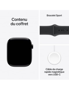 Apple Watch Series 11 MEUX4ZR/A vue avant écran noir 2