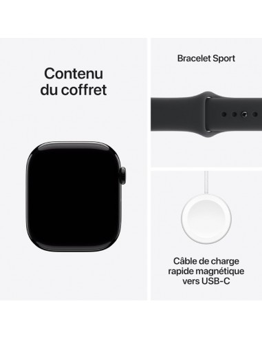 Montre Apple GPS 46mm aluminium noir avec bracelet Sport Montre Apple GPS 46mm aluminium noir avec bracelet Sport