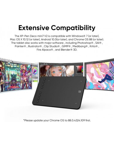 Tablette Graphique Xp-pen Deco mini7 V2 Noir(DECO-MINI7-V2) Tablette Graphique Xp-pen Deco mini7 V2 Noir(DECO-MINI7-V2)