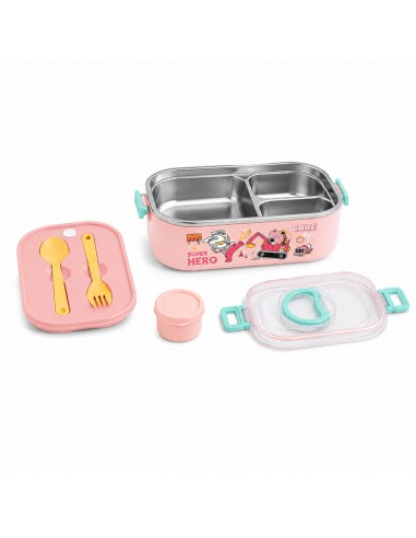 boîte repas Gerex 900ML rose avec intérieur acier inoxydable boîte repas Gerex 900ML rose avec intérieur acier inoxydable