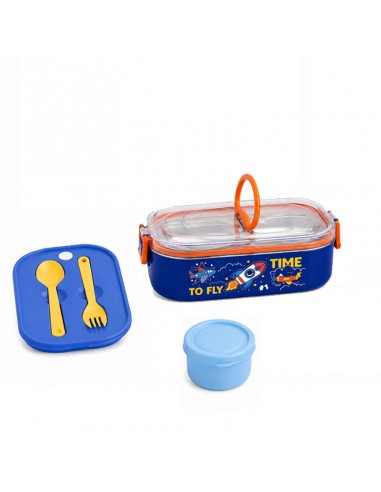 boîte repas Gerex 900ML orange avec intérieur inox