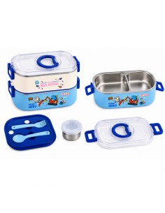 Lunch Box Gerex EK15-1-5-BLEUFONCE avec couverts inclus