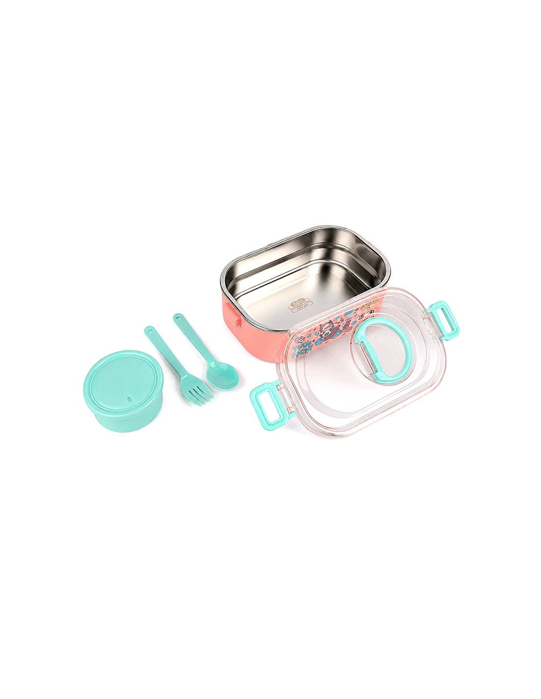 Lunch Box Gerex Double Grid EK15-1-4-ROSE 900ML