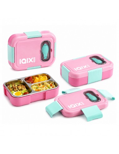 Lunch Box Gerex EK15-1-6-ROSE vue intérieure compartimentée Lunch Box Gerex EK15-1-6-ROSE vue intérieure compartimentée