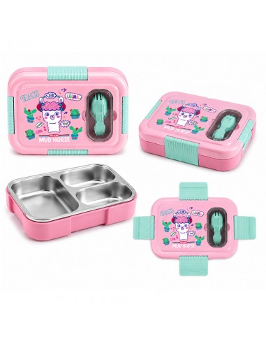 Lunch Box Gerex EK15-1-6-VIOLET vue intérieure compartimentée Lunch Box Gerex EK15-1-6-VIOLET vue intérieure compartimentée