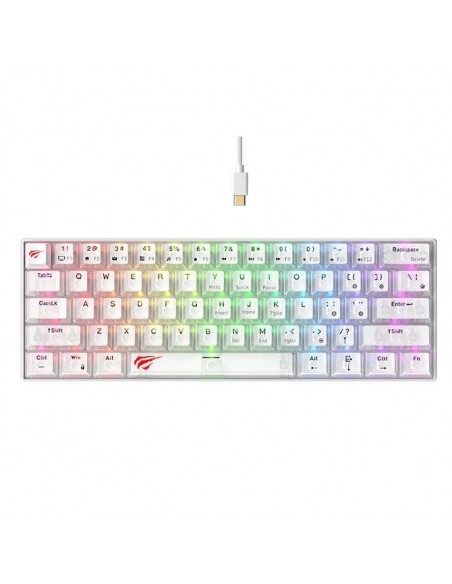 Clavier Gaming Tunisie : HAVIT KB903L RGB BACKLIT Filaire Blanc