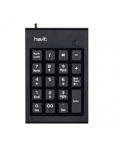 Pavé Numérique Filaire HAVIT KB223 - Noir (KB223)
