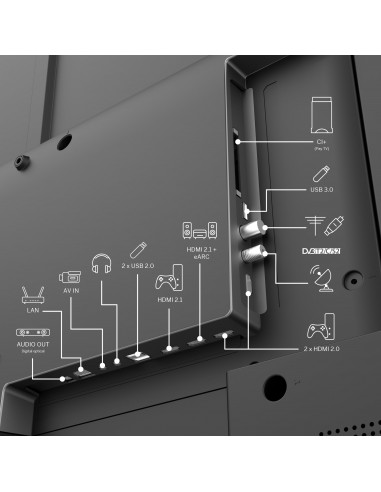 Thomson Google TV 50" QLED Side Feet( 50QG4S14)