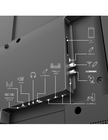 Thomson 65 pouces Google TV QLED Side Feet (65QG4S14) Thomson 65 pouces Google TV QLED Side Feet (65QG4S14)