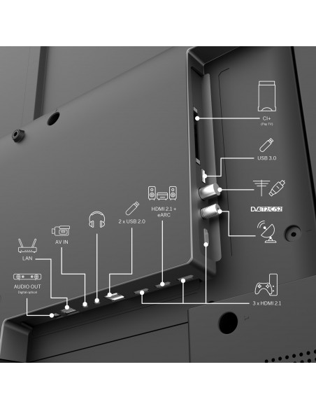 Thomson 65 pouces Google TV QLED Side Feet (65QG4S14) Thomson 65 pouces Google TV QLED Side Feet (65QG4S14)