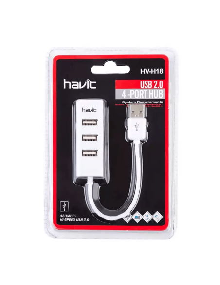 HUB USB 2.0 HAVIT HV-H18 (4 Ports)(HV-H18)