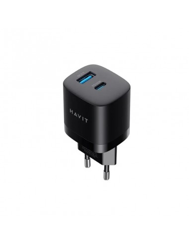 Tete de Chargeur HAVIT Charge rapide HV-UC30 Double USB / USB Type-C et USB Type-A(HV-UC30) Tete de Chargeur HAVIT Charge rapide HV-UC30 Double USB / USB Type-C et USB Type-A(HV-UC30)