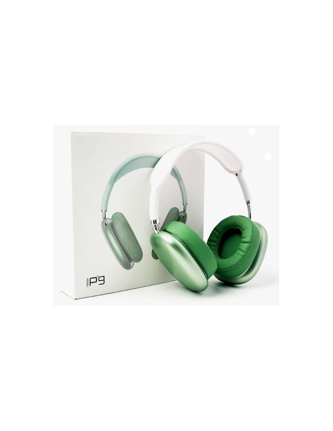 Casque P9 Bluetooth Vert avec microphone et carte mémoire