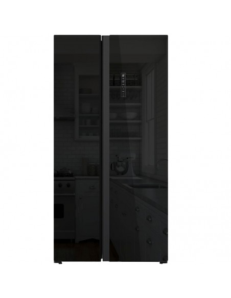 Réfrigérateur Side By Side Hyundai 505L NoFrost Inverter Verre Noir(HYN-91SBS2DBG)