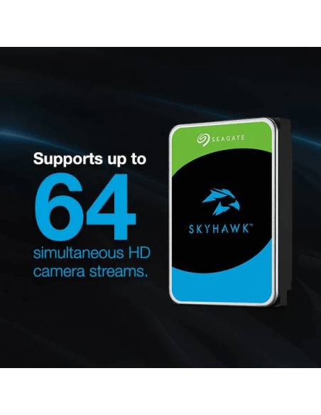 SEAGATE 6TB 3.5" Skyhawk Surveillance Internal SATA3 HDD. 256MB Cache; Supports(ST6000VX008)