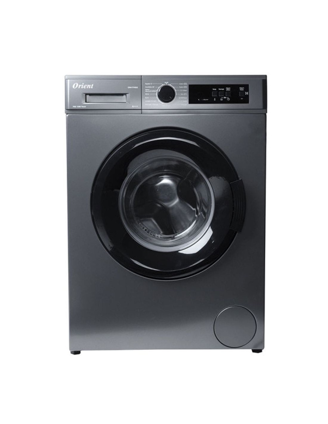 Lave-linge hublot ORIENT OW-F7V01S vue de face couleur silver 7kg