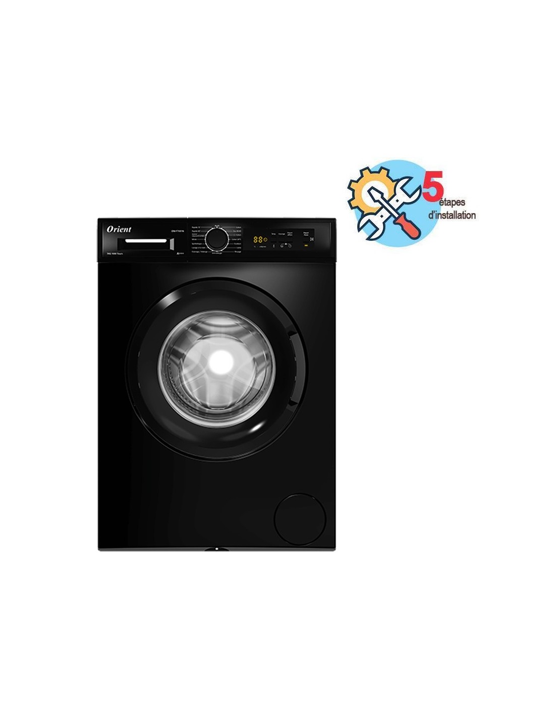 Lave-linge hublot ORIENT OW-F7V01S tambour en acier inoxydable ouvert