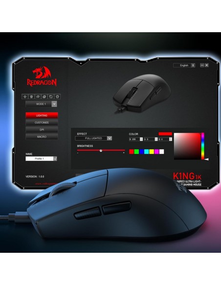 Souris Gamer Redragon King M724 Noir(M724) Souris Gamer Redragon King M724 Noir(M724)
