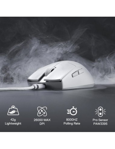 Souris Gamer REDRAGON King 8K M996W - Blanc(M996W)