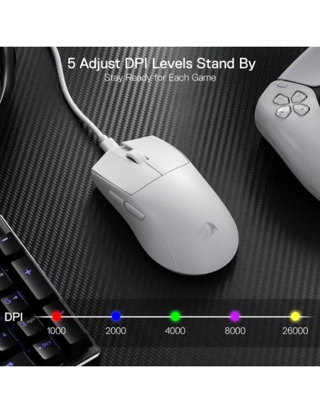 Souris Gamer REDRAGON King 8K M996W - Blanc(M996W)