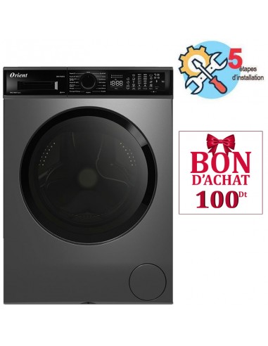Lave-linge frontal Orient 11Kg Silver avec BigDoor Lave-linge frontal Orient 11Kg Silver avec BigDoor