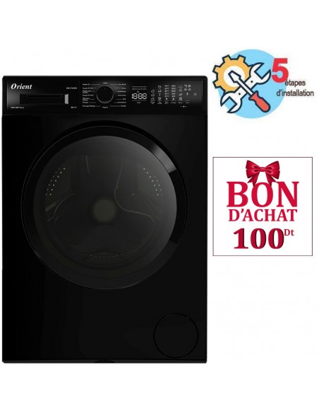 Lave-linge frontal Orient 11Kg Noir avec BigDoor Lave-linge frontal Orient 11Kg Noir avec BigDoor