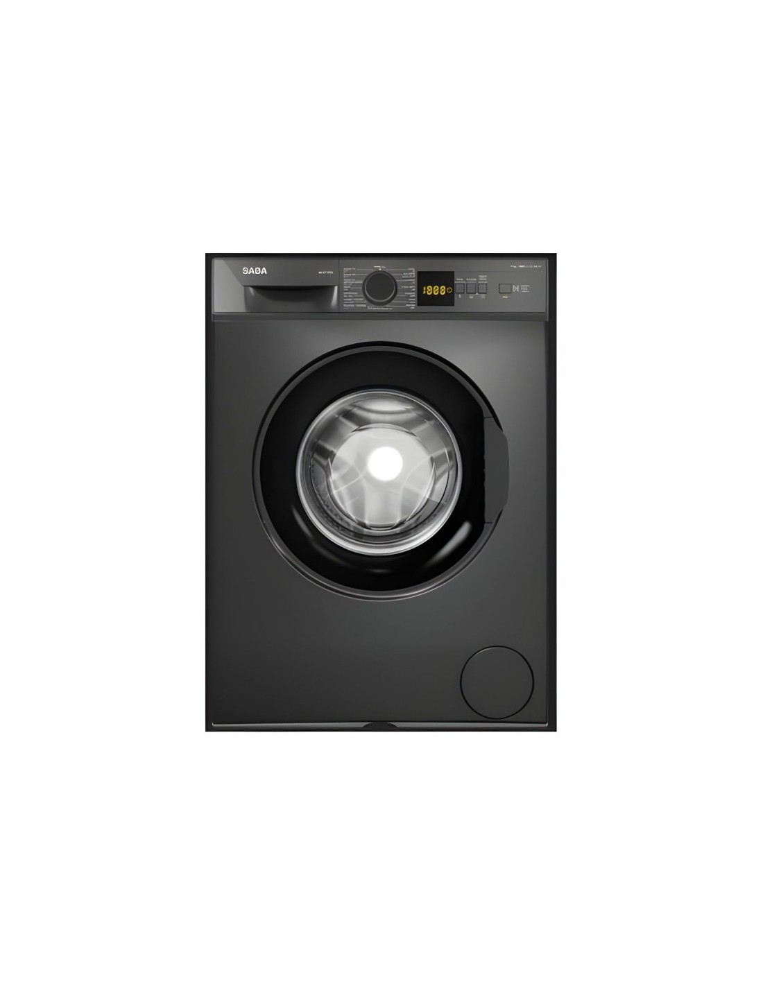 Machine à laver SABA ML0710DX 7KG Dark Silver vue frontale