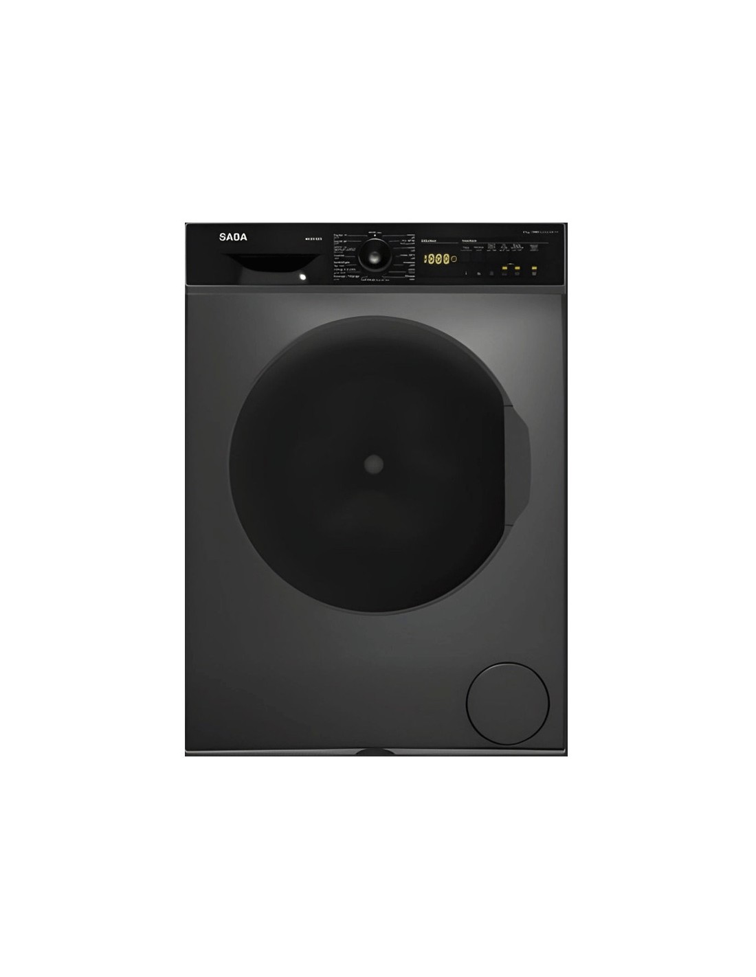 Machine à laver SABA ML0914B 9KG Noir vue frontale