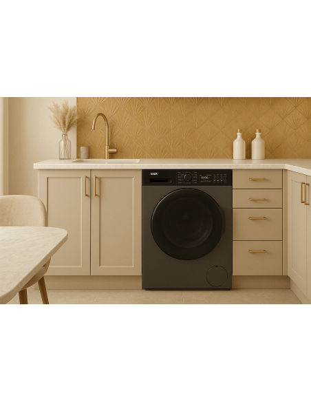 Machine à laver SABA 9KG tambour noir grande capacité Machine à laver SABA 9KG tambour noir grande capacité