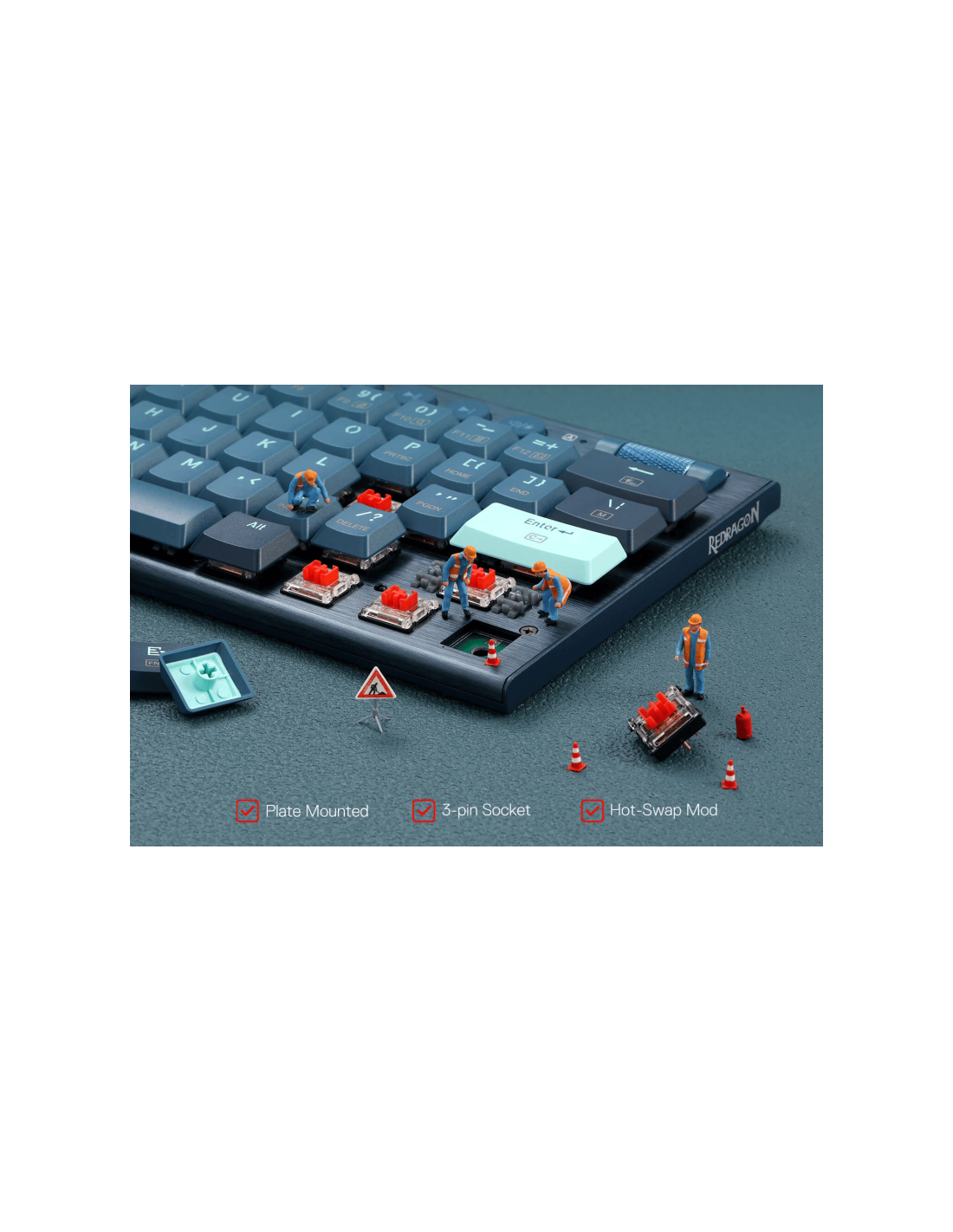 clavier gamer 60% RGB Bluetooth Redragon