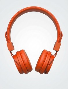 casque audio sans fil Orange avec lecteur Micro SD