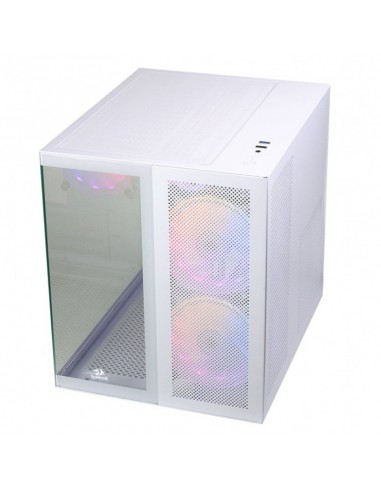 Boitier Pc Gamer Redragon Pagos GC-580 2X FAN ARGB M-ATX Blanc(GC-580-WH)