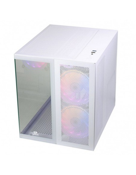 Boitier Pc Gamer Redragon Pagos GC-580 2X FAN ARGB M-ATX Blanc(GC-580-WH)