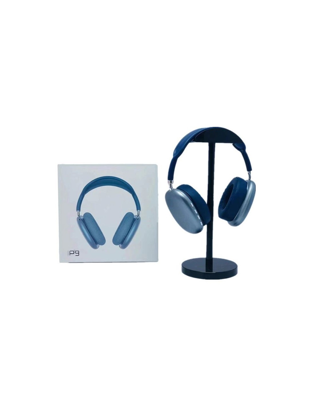 casque sans fil P9-Bleu rechargeable batterie 400 mAh