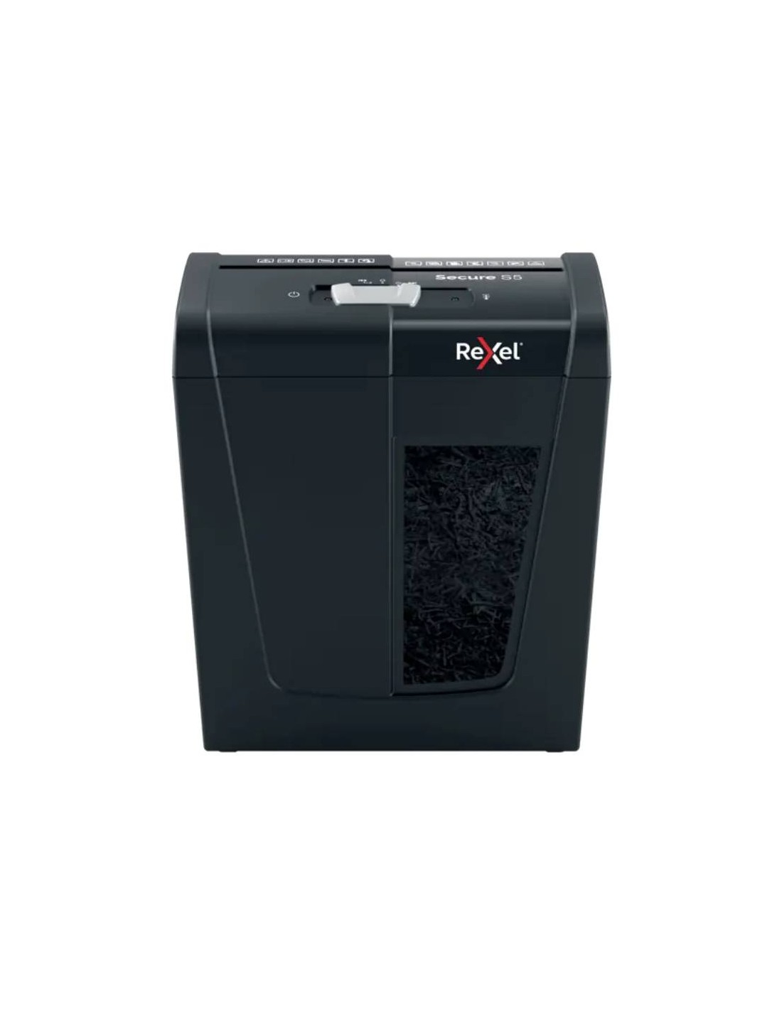 Destructeur de documents REXEL 1202012 Secure S5 noir vue avant