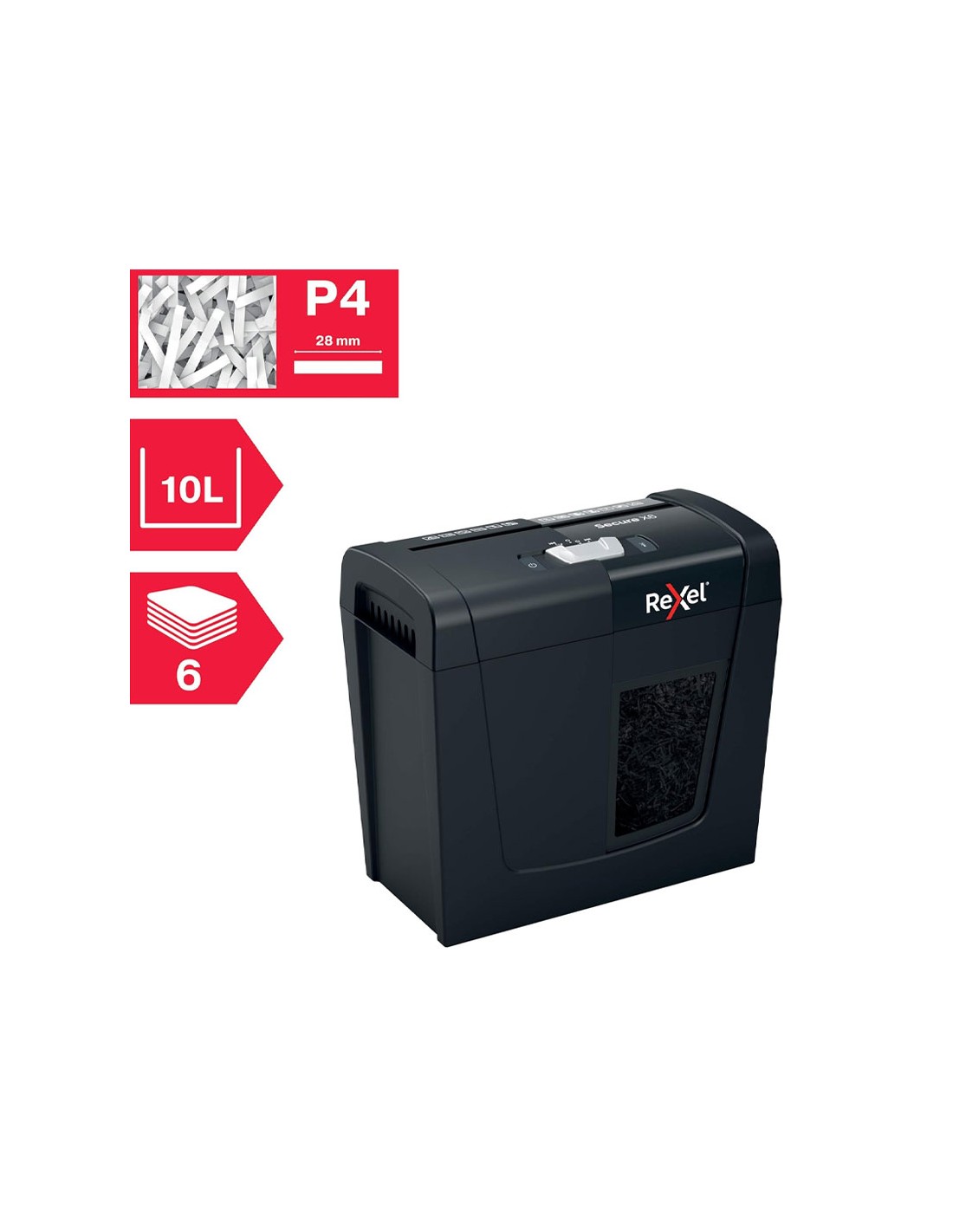 REXEL Secure X6 destructeur documents coupe croisée P-4