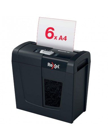 Broyeur de papier REXEL Secure X6 noir compact Broyeur de papier REXEL Secure X6 noir compact