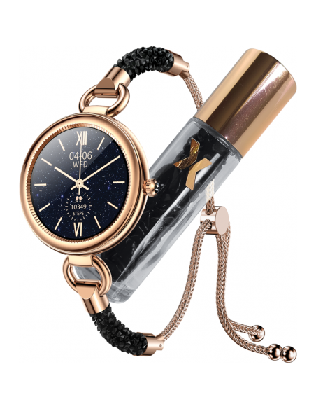 Montre connectée MAXCOM FW51 en acier inoxydable noir et doré Montre connectée MAXCOM FW51 en acier inoxydable noir et doré
