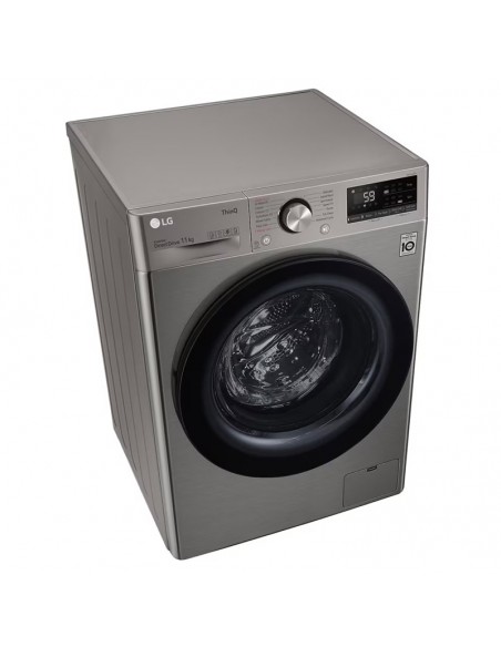 Machine à laver LG Silver 11 kg avec jante chromée Machine à laver LG Silver 11 kg avec jante chromée