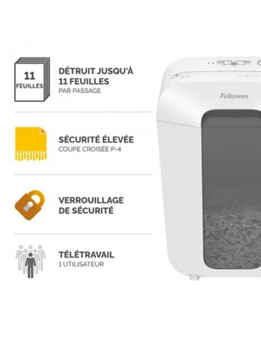 Technologie SafeSense Fellowes pour destruction sécurisée